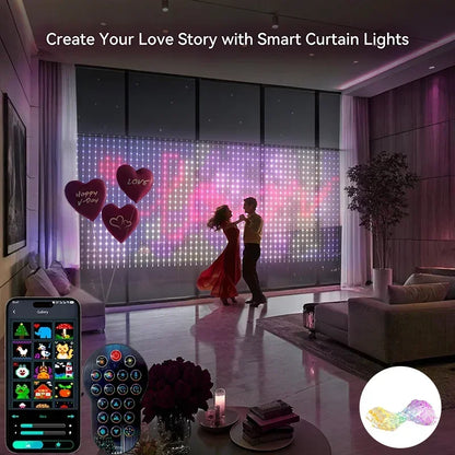 EJVS™  Dynamic DIY Bedroom Window Lights Decor APP Remote Control Music Sync