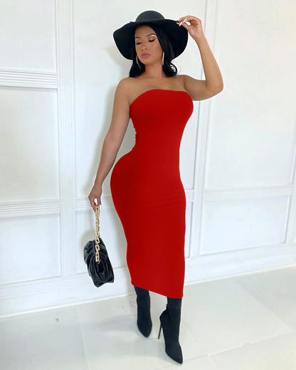 EJVS™  Sleeveless Long Beach Dress