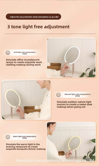 EJVS™ LED Round Desktop Makeup Mirror