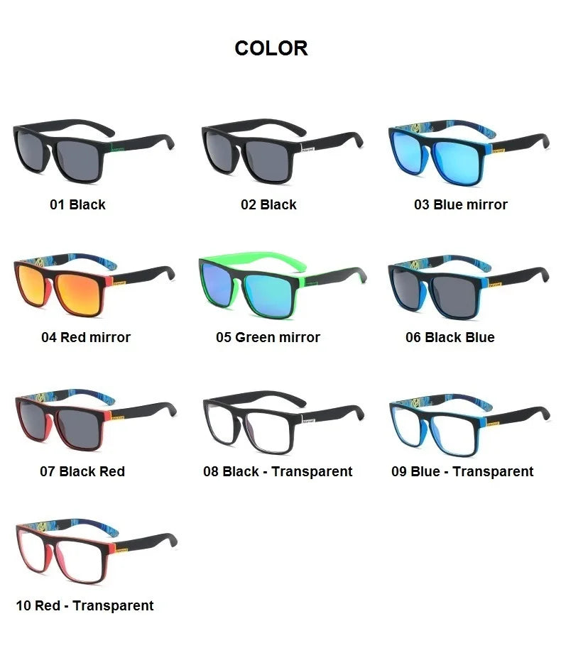 EJVS™  Fashion Square Vintage Polarized Sunglasses Men Women Retro Driving Fishing Luxury Brand Designer Sun Glasses UV400 Eyewear