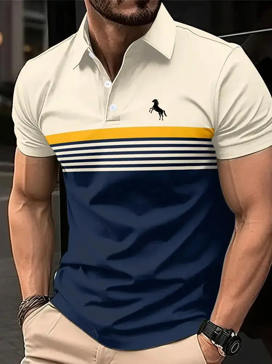 EJVS™ 3D Horse Print Golf Shirt