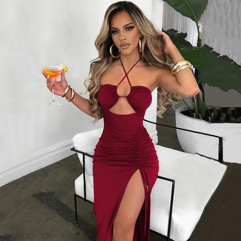 EJVS™  Backless Dresses Slim Dress Bodycon Vestidos Elegantes