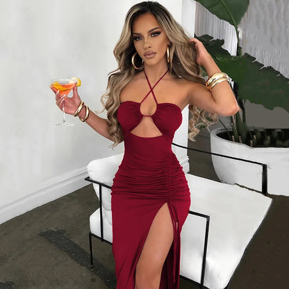 EJVS™  Backless Dresses Slim Dress Bodycon Vestidos Elegantes