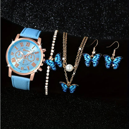 EJVS™  5pcs Women's Quartz Watch Set