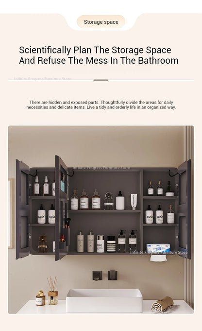 EJVS™ Arc Smart Bathroom Mirror Cabinet