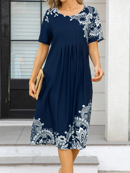 EJVS™  Plus Size Elegant Women Dress Loose Casual Dress