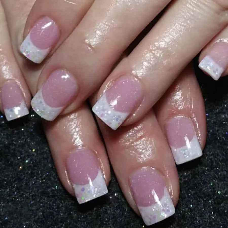 EJVS™  24Pcs Shimmery Manicure Tips