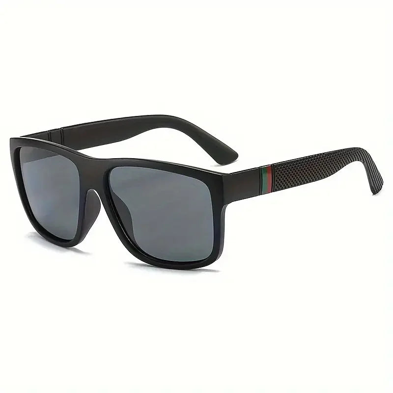 EJVS™  Fashion Square Polarized Sunglasses Men Vintage Plastic Male Sun Glasses Women Stylish Black Sport Shades UV400