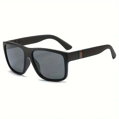 EJVS™  Fashion Square Polarized Sunglasses Men Vintage Plastic Male Sun Glasses Women Stylish Black Sport Shades UV400