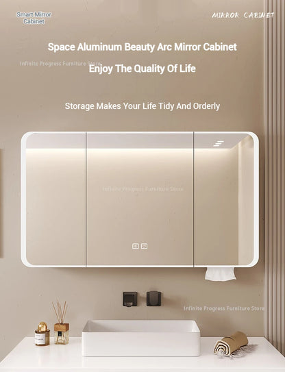 EJVS™ Arc Smart Bathroom Mirror Cabinet