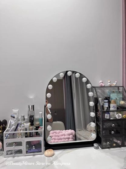 EJVS™ Arched LED Makeup Mirror – 10x Magnification