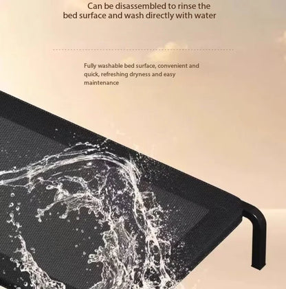 EJVS™  Breathable Dog Bed Summer Camping Cot for Large Dogs Elevated Pet Sleeping Kennel with Removable Washable Sofa Cushion Mat