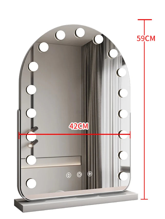 EJVS™ Arched LED Makeup Mirror – 10x Magnification