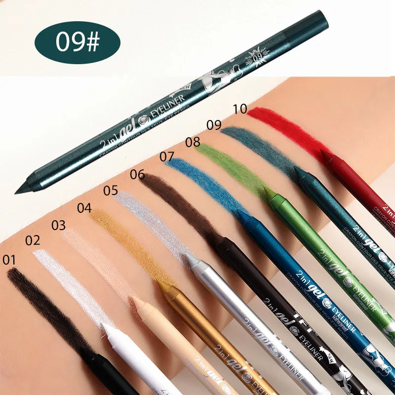 EJVS™  Waterproof Eyeliner Long Lasting Pencil Colourful Pigment