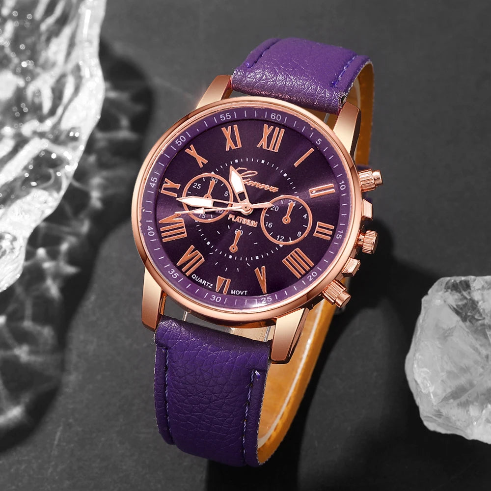 EJVS™  Women Quartz Watch + Bracelet Set for Birthdays & Mother's Day