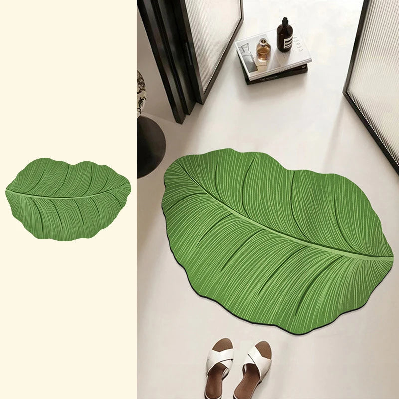 EJVS™ Leaf Diatomite Shower Rug