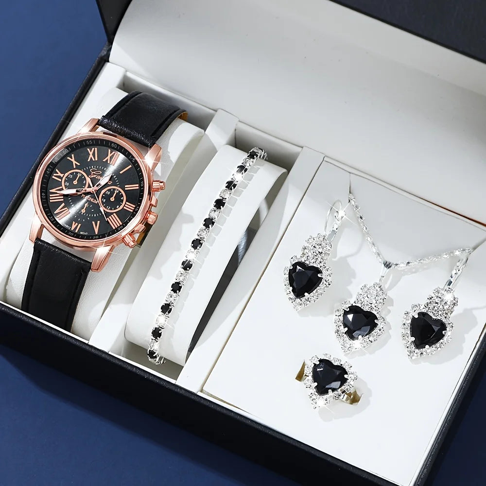 EJVS™  Fashion Quartz Watch Jewelry Set