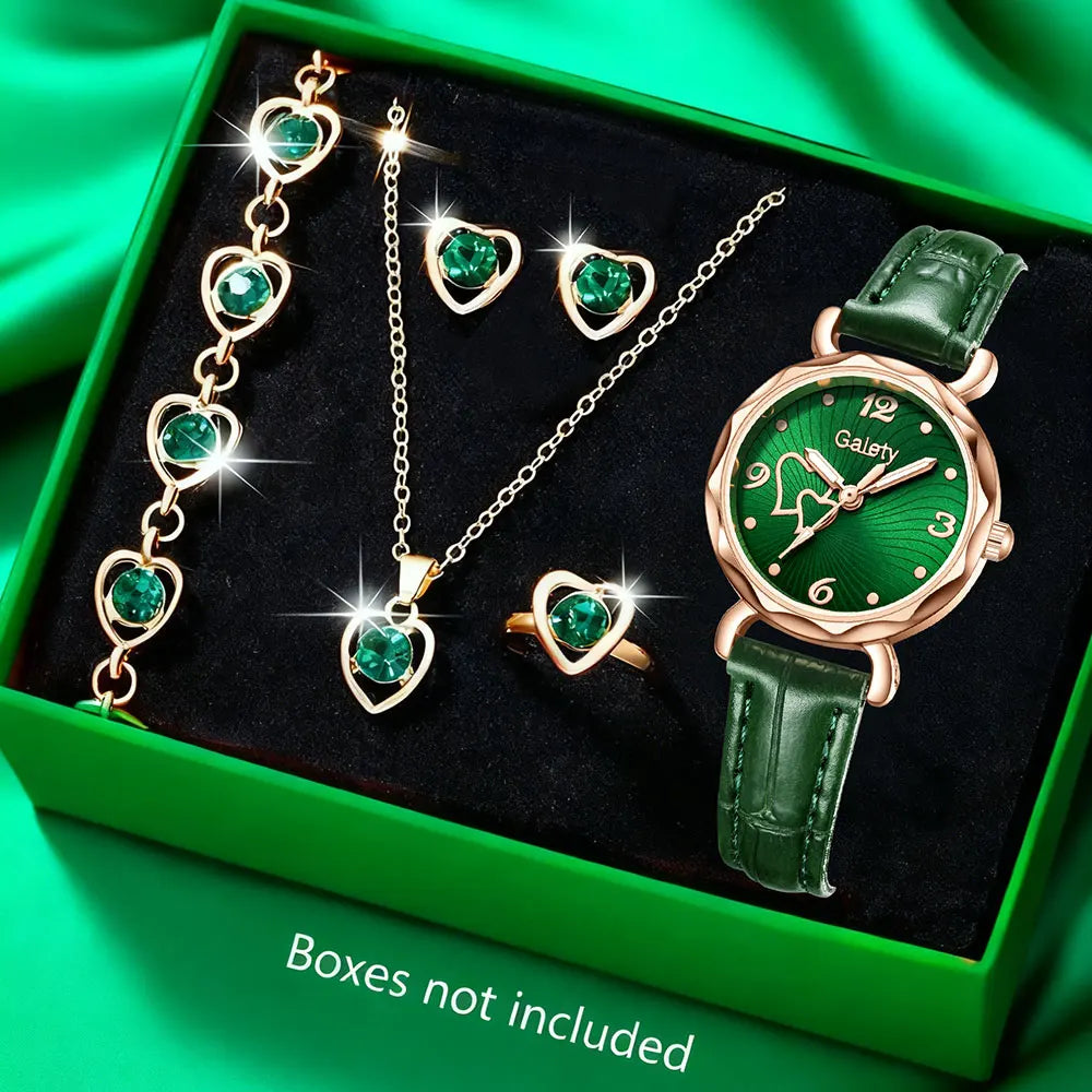 EJVS™  Rhinestone WristWatch Luxury Jewelry Set