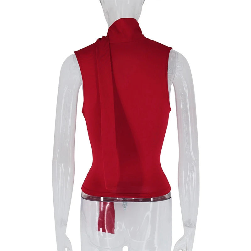 EJVS™  Women Sexy Sleeveless V-Neck Lady Top Fashion Bandage
