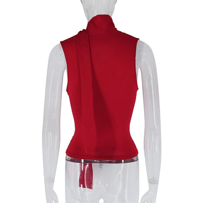 EJVS™  Women Sexy Sleeveless V-Neck Lady Top Fashion Bandage