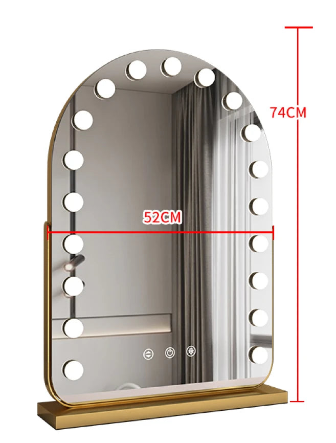 EJVS™ Arched LED Makeup Mirror – 10x Magnification