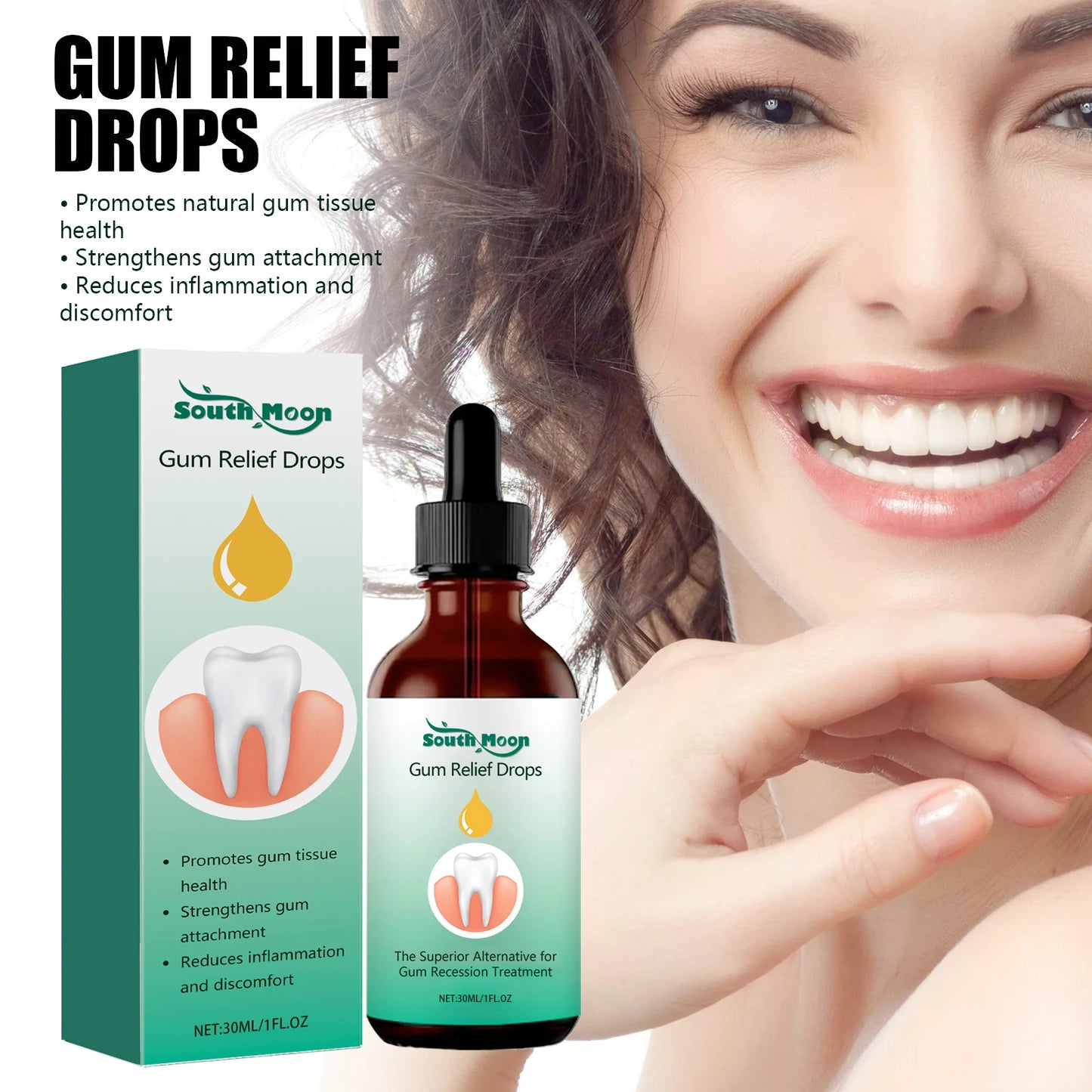 EJVS™  Gum Repair Drops Relieve Receding Gingival Gum - Oral Periodontal Hygiene