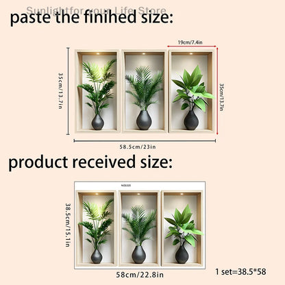 EJVS™ Green Plant Wall Stickers