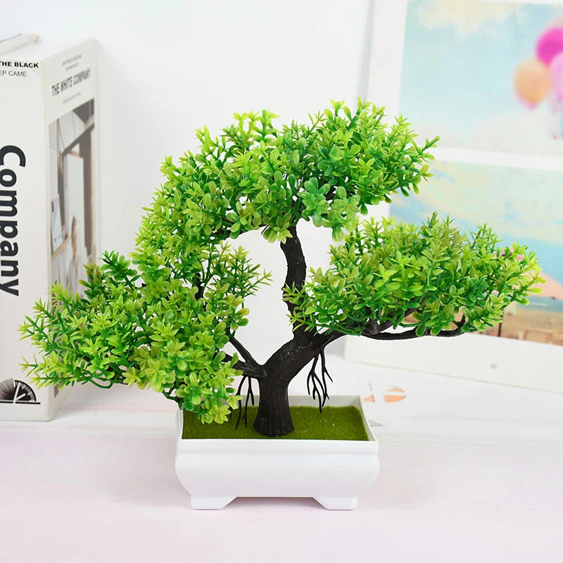 EJVS™ Artificial Bonsai Plant – Small Potted Tree