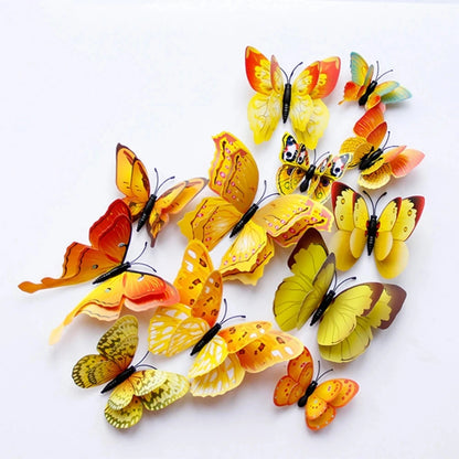 EJVS™  12Pcs 3D Colorful Butterfly Wall Stickers