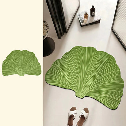 EJVS™ Leaf Diatomite Shower Rug