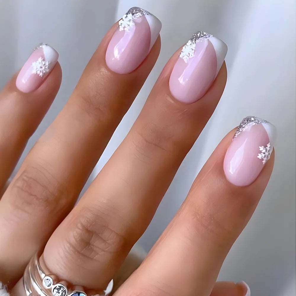EJVS™  24Pcs Shimmery Manicure Tips