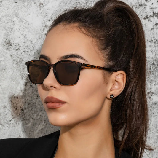 EJVS™  Fashion Vintage Square Sunglasses for Women Brand Designer Luxury Mirror Sun Glasses Retro Female Shades Sunglasses Ladies