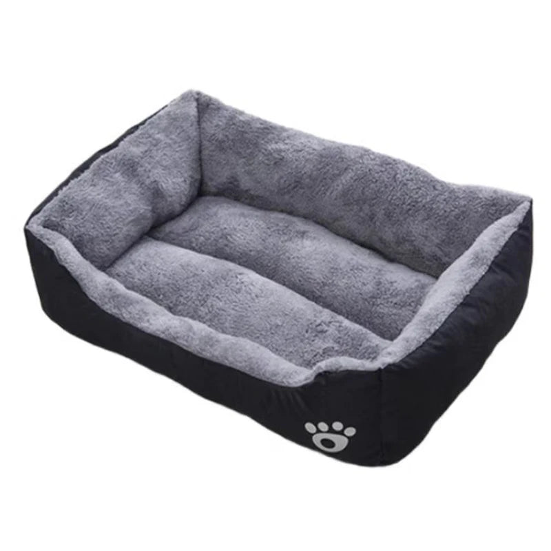 EJVS™  Black Dog Bed Plush Sleeping Bed for Large, Medium and Small Dogs, Non-Slip and Bite-Resistant Pet Sleeping Mat