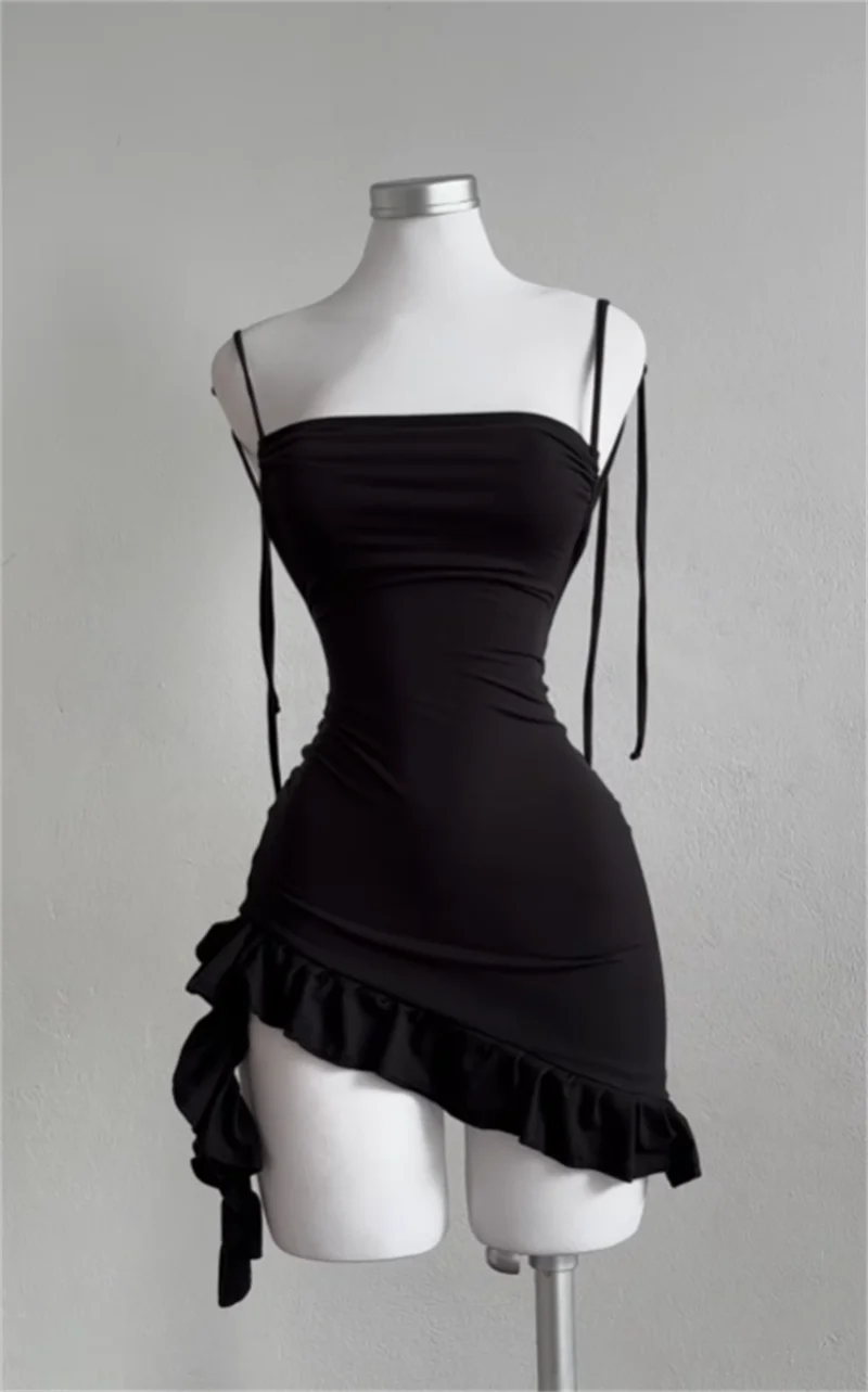EJVS™ Sleeveless Backless Ruffles Sun Dress