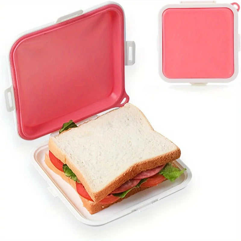 EJVS™ Sandwich Containers Silicone Sandwich Storage Box for Lunch