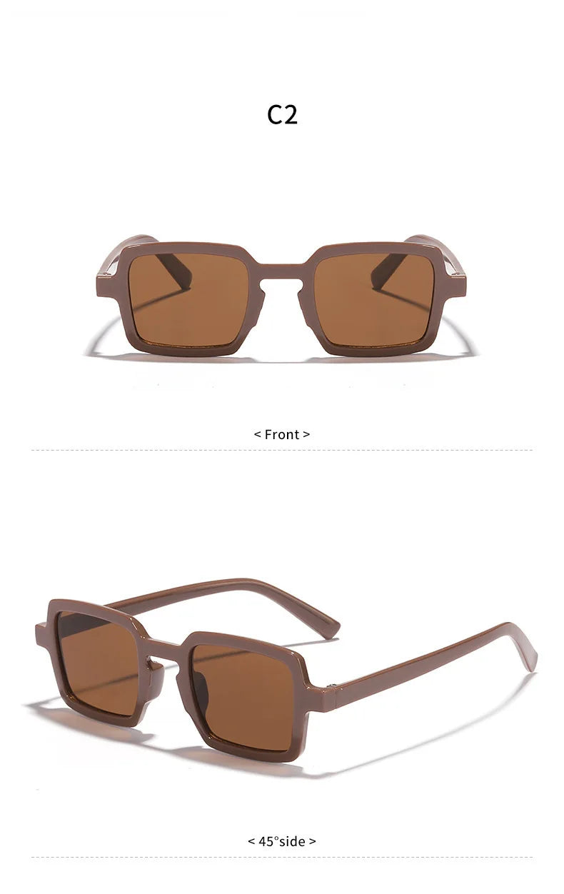 EJVS™  Vintage Square Sunglasses For Women Men Rectangle Sun Glasses Female Oval Eyewear Sunglasses for Male Female Eyeglasses