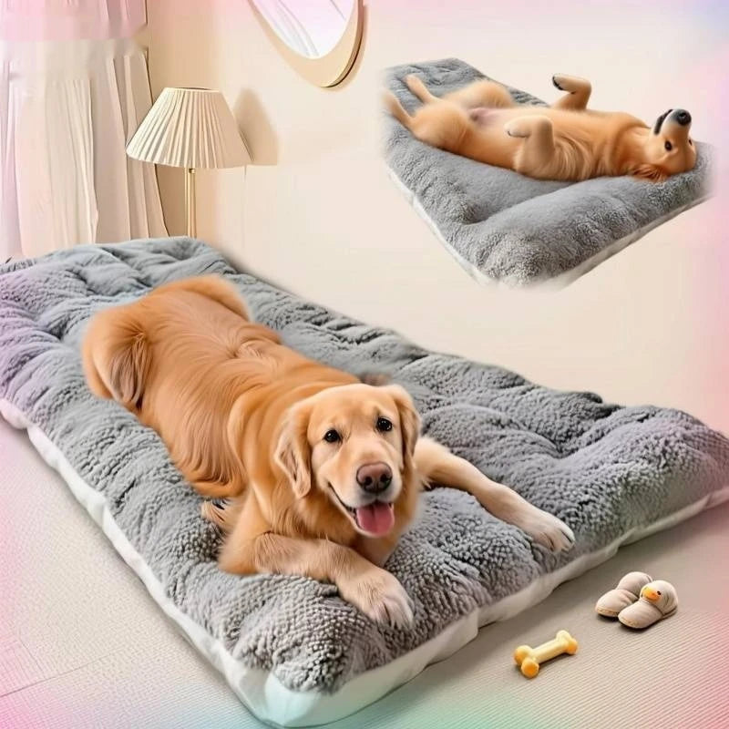EJVS™  Dog Bed Mat Large Size Sleeping Pad for Winter Use Keep Warm Double-sided Use Golden Retriever Stress-relieving Sleeping Pad