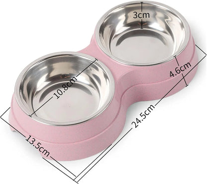 EJVS™  Stainless Steel Double Pet Bowls