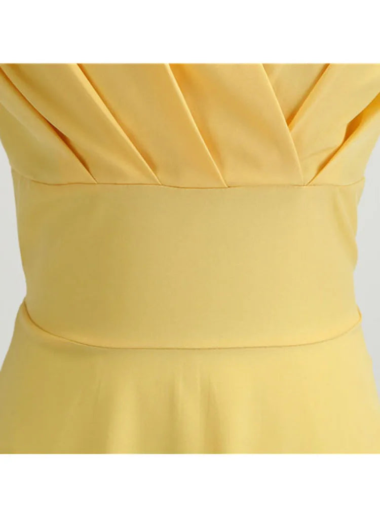 EJVS™ Retro Party Office Midi Dress