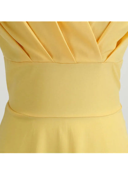 EJVS™ Retro Party Office Midi Dress