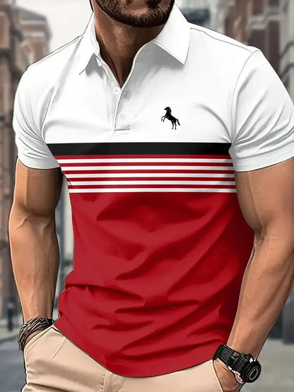 EJVS™ 3D Horse Print Golf Shirt