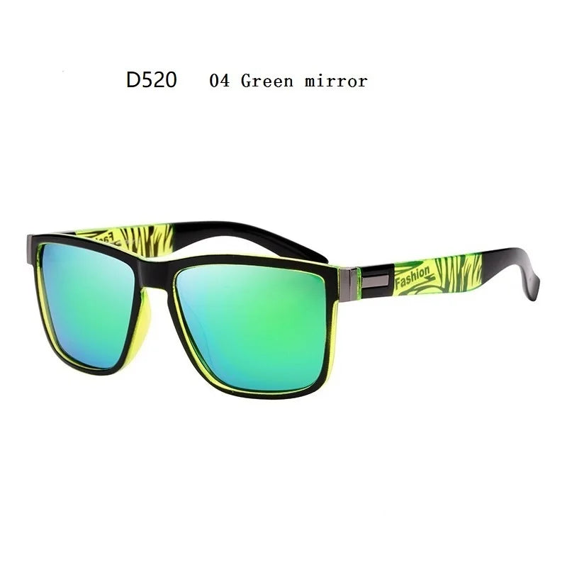 EJVS™  Fashion Square Vintage Polarized Sunglasses Men Women Retro Driving Fishing Luxury Brand Designer Sun Glasses UV400 Eyewear