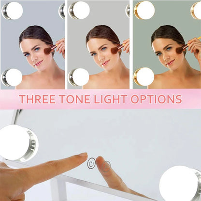 EJVS™ Arched LED Makeup Mirror – 10x Magnification