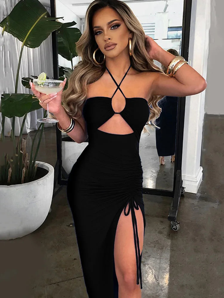 EJVS™  Backless Dresses Slim Dress Bodycon Vestidos Elegantes