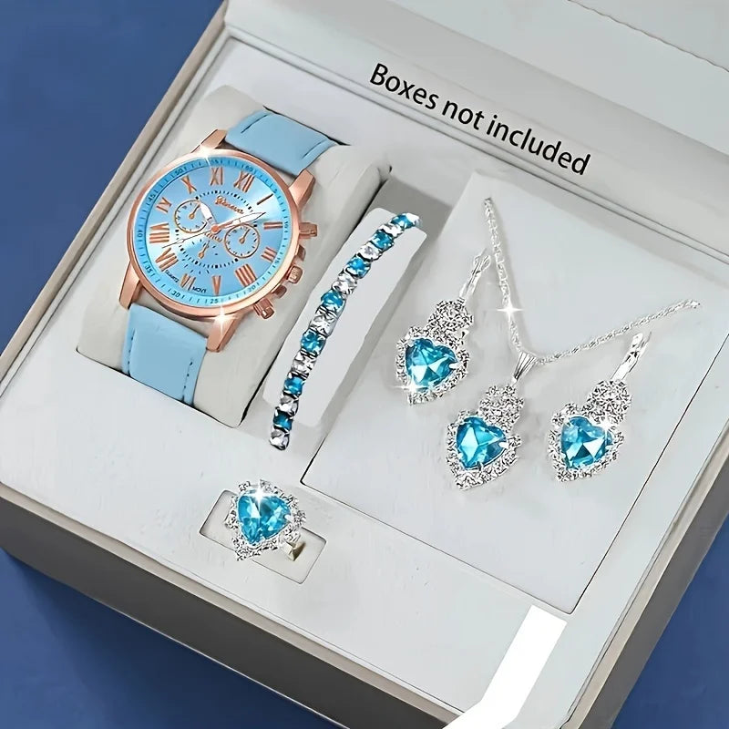 EJVS™  Fashion Quartz Watch Jewelry Set
