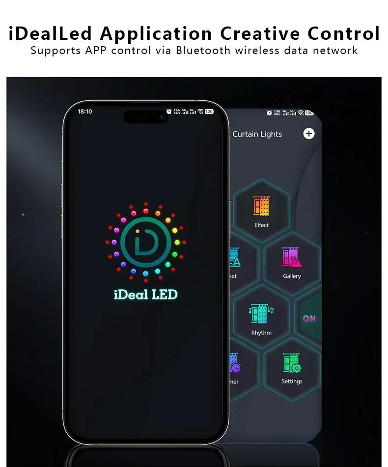 EJVS™  Dynamic DIY Bedroom Window Lights Decor APP Remote Control Music Sync