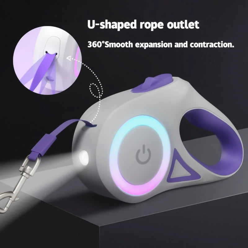 EJVS™  LED Retractable Pets Leash with Light  - 3m 5m roulette