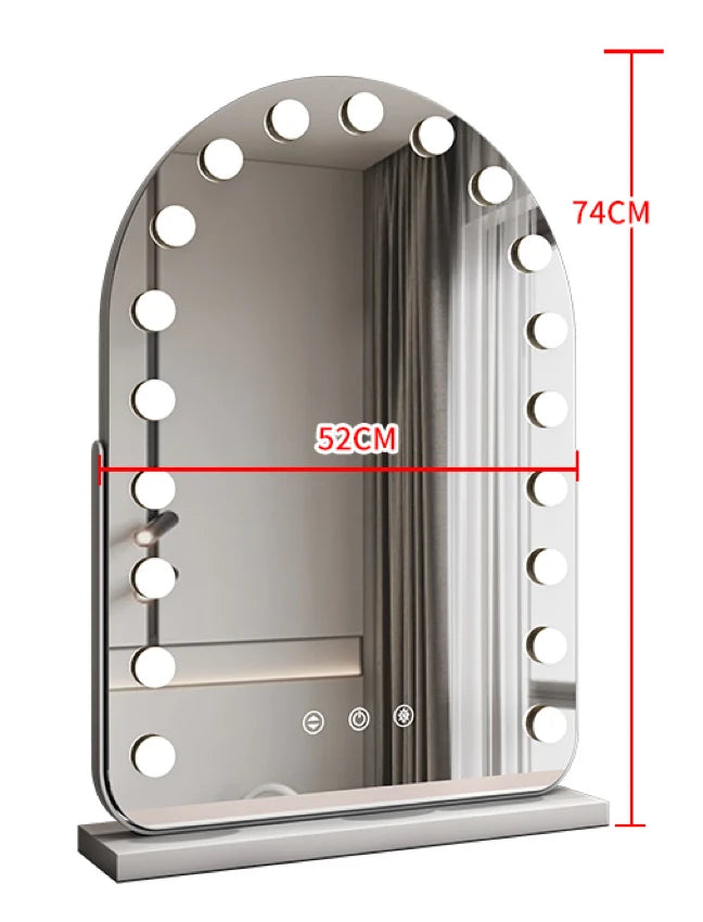 EJVS™ Arched LED Makeup Mirror – 10x Magnification