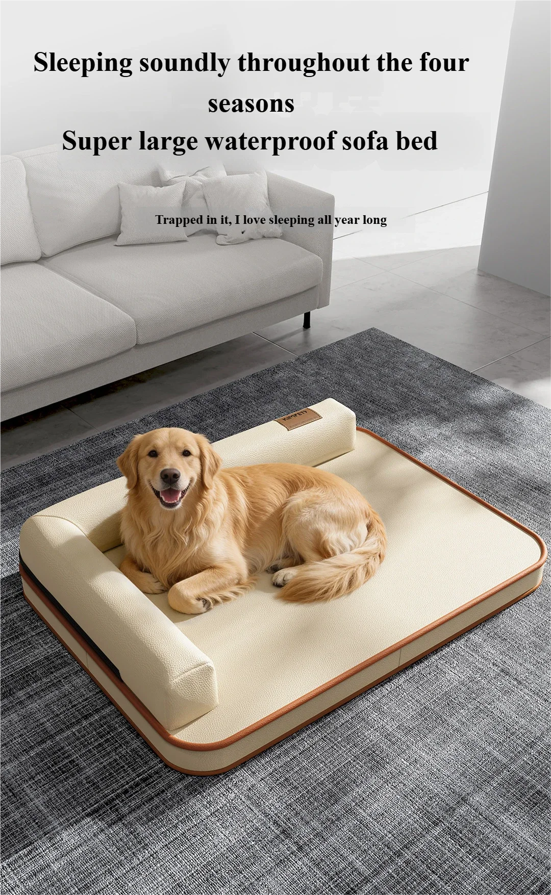 EJVS™  Dog mat suitable for all seasons, medium-sized and large waterproof and tear resistant dog bed, summer removable and washable