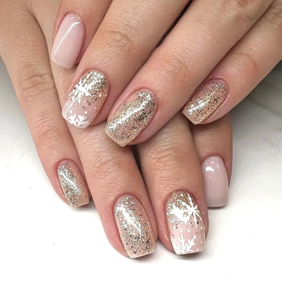 EJVS™  24Pcs Shimmery Manicure Tips